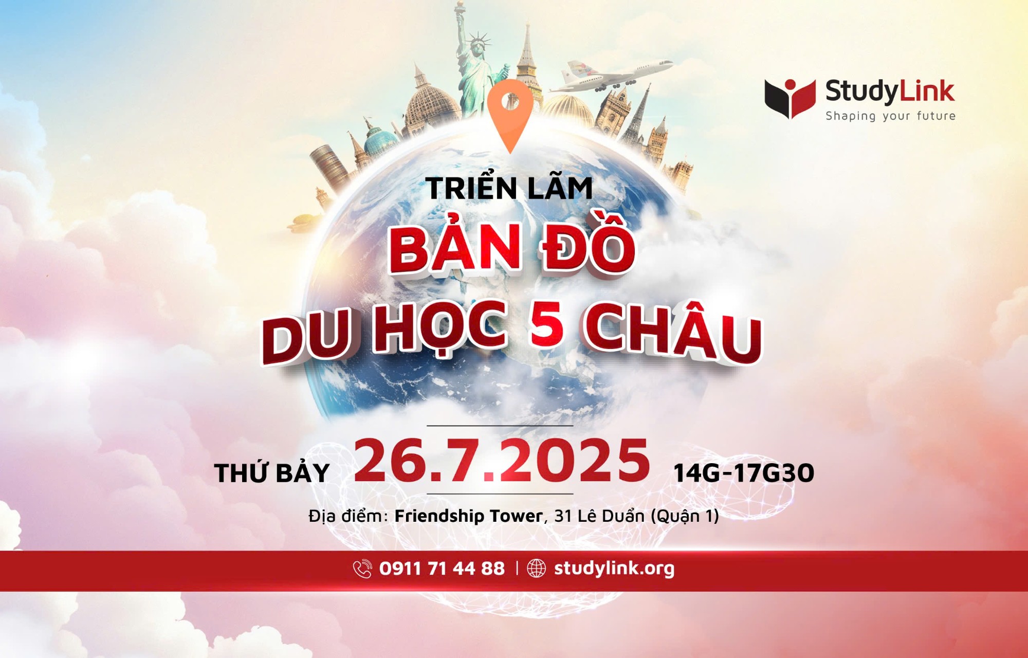 TRIỂN LÃM BẢN ĐỒ DU HỌC 5 CHÂU - NGÀN LỐI ĐI CHO TƯƠNG LAI